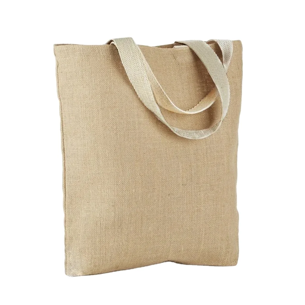 Wholesale Burlap Bags - Promotional Jute Tote Bags Custom Print Logo Eco Friendly Handbag  Natural Recycled
