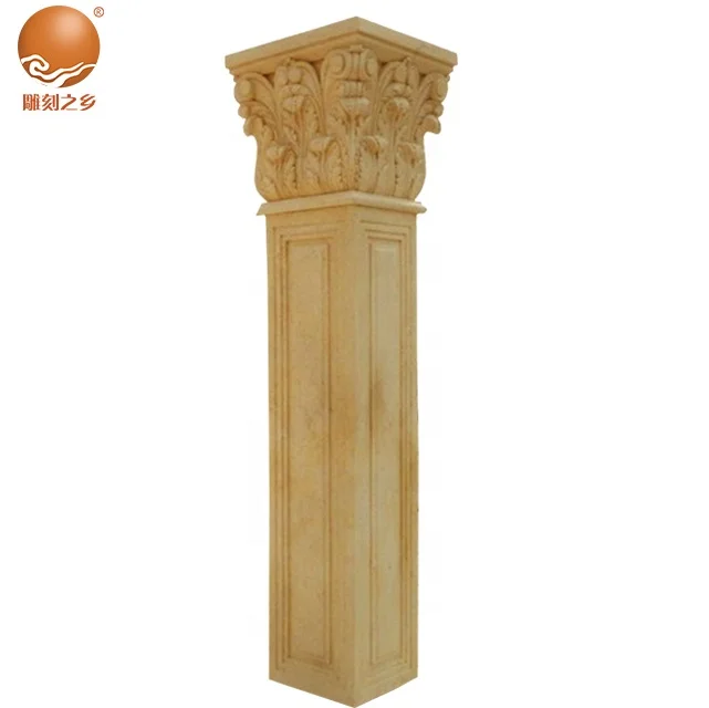 Square Granite Columns Door Pillar Stone Carving Design Granite Hotel Decorative Door Pillars