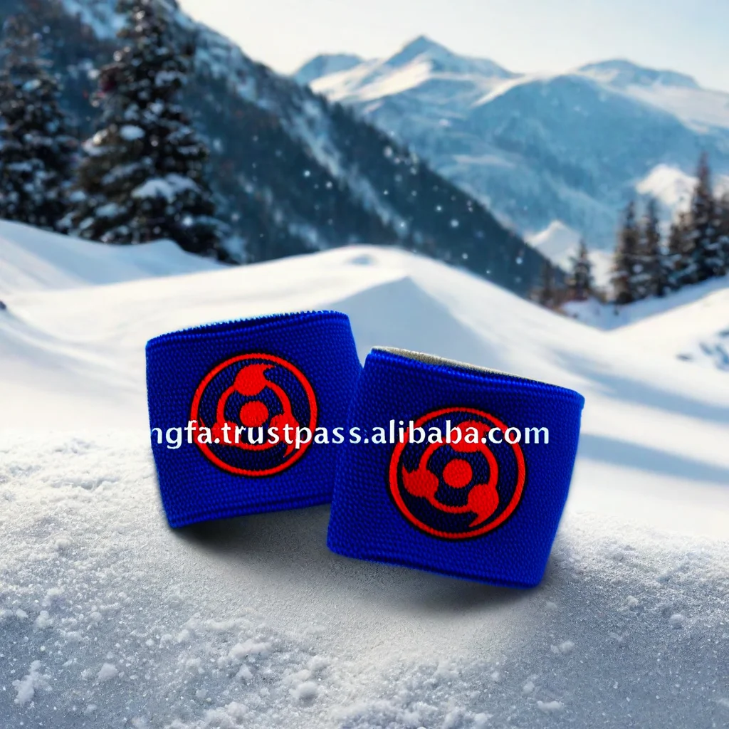 New Elastic Sports Wristbands Custom Tennis Knitted Cotton & Nylon Universal Usage Sweat Band Model WB-060