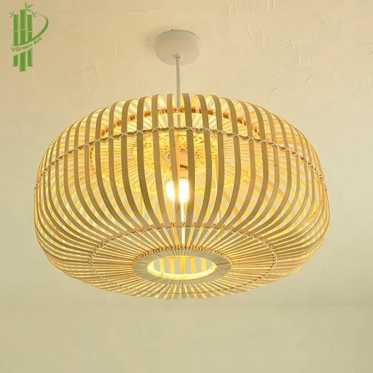 Chandeliers & Pendant Lights Bamboo Decorative Indoor Lighting, Bamboo Lamp Decorative Kitchen Lampshade Rattan Light