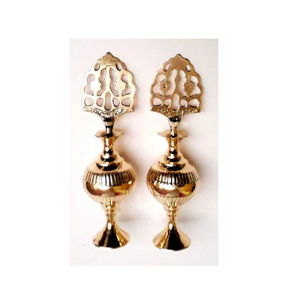 Unique Design Brass Surma Dani Kajal Surma Set of 2 Pcs Brass Showcasing Beautiful Vanity Surma Dani Brass Indian Craft