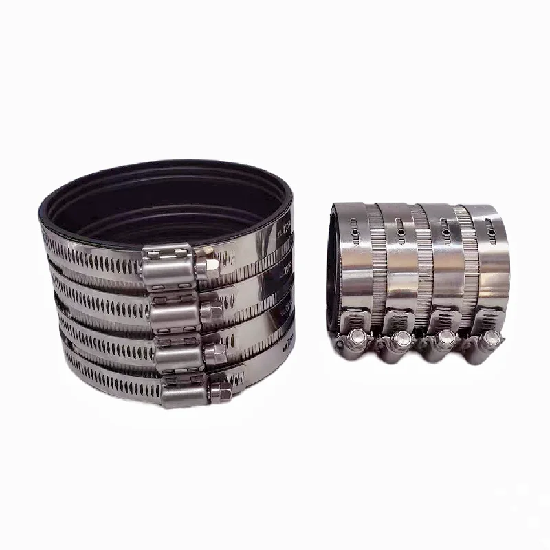 TJKS flexible rubber repair joints fittings type A coupling no-hub hose clamp