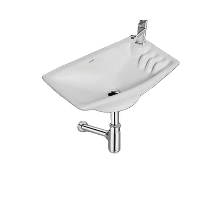 2024 Hot Selling Premium Quality Home and Hotel Use Sanitary Ware Single Hole Face Mount Ceramic White Wall Hung Bedroom Sinks