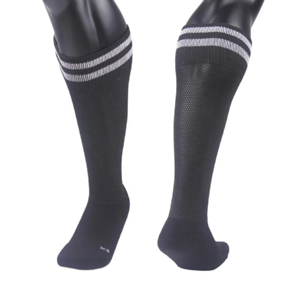 
Wholesale custom anti slip soccer socks elite football socks 100% cotton nylon men sports crew socks 
