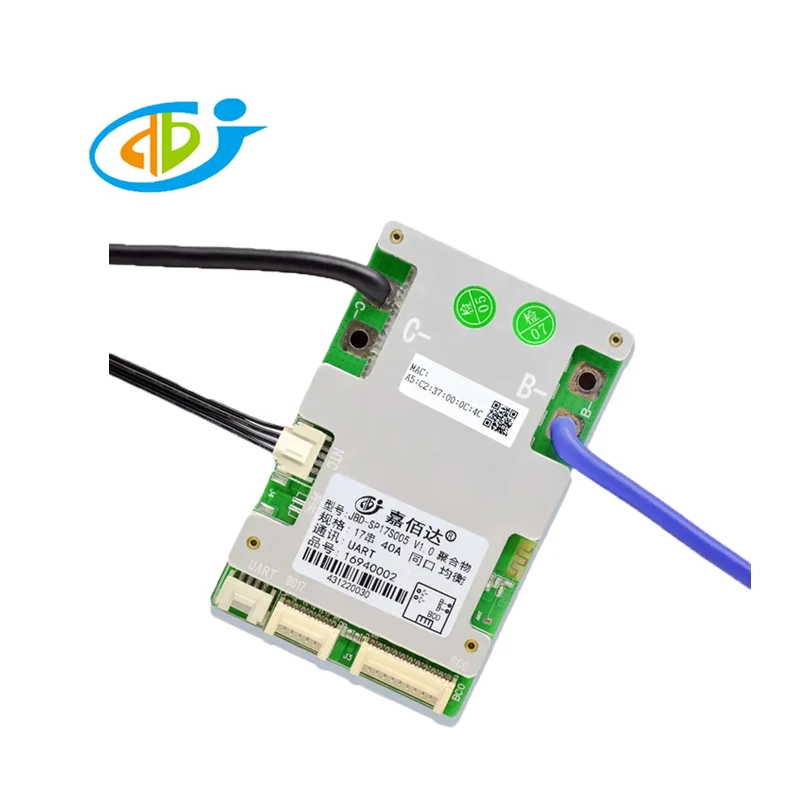 JiaBaiDa Smart BMS Li-ion16s 13s LiFePO4 20A 40A 50A 60A 80A 120A 60v 48v 36v BMS for Lithium ion Battery Pack