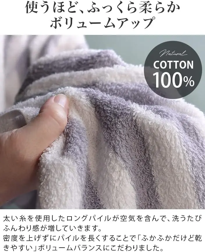 [Wholesale Products] HIORIE Osaka Senshu Brand Stripe Towel 100% Cotton Hand Towel 34*85cm 450GSM Face Towel Thick Soft