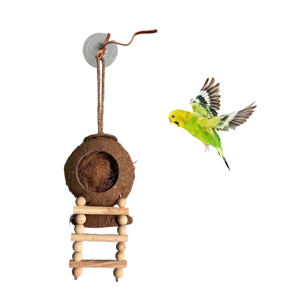Coconut Bird House Bird Nest Small Animal Hides Cage Habitat Hideout For Bird/Hamster/Small Animal Pet Supplies Pet Cages