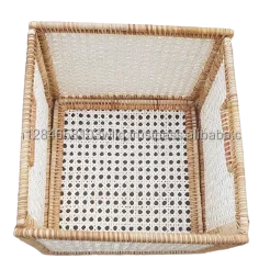 Folding Cube Basket-  Natural Rattan Square Basket - HJ RB037 REco friendly Home Decorative Storage Basket - OEM, ODM -HJ RB037