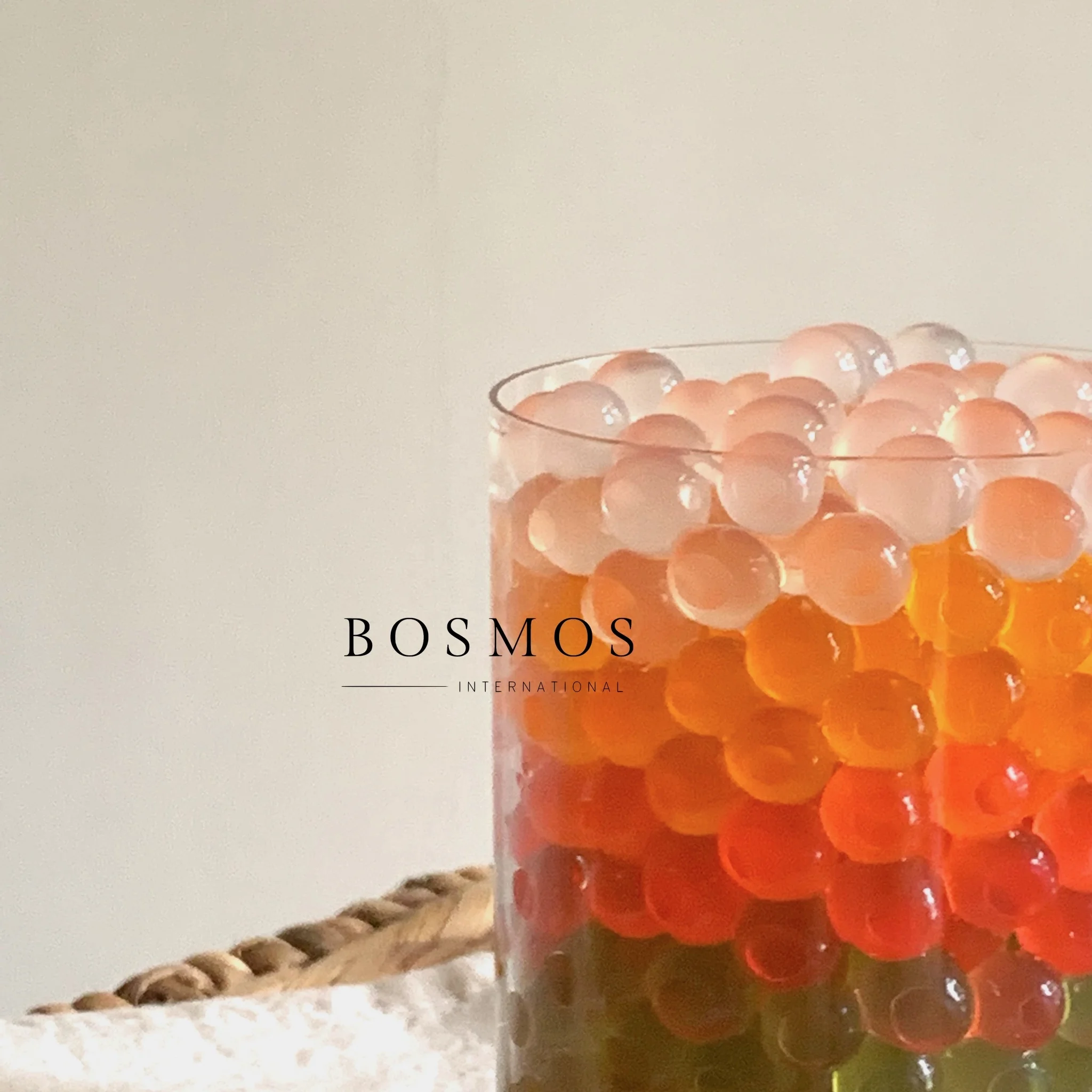 Bosmos_ 5% Strawberry Real Juice Popping Boba 3.2kg- Best Taiwan Bubble Tea Supplier, Popping Boba