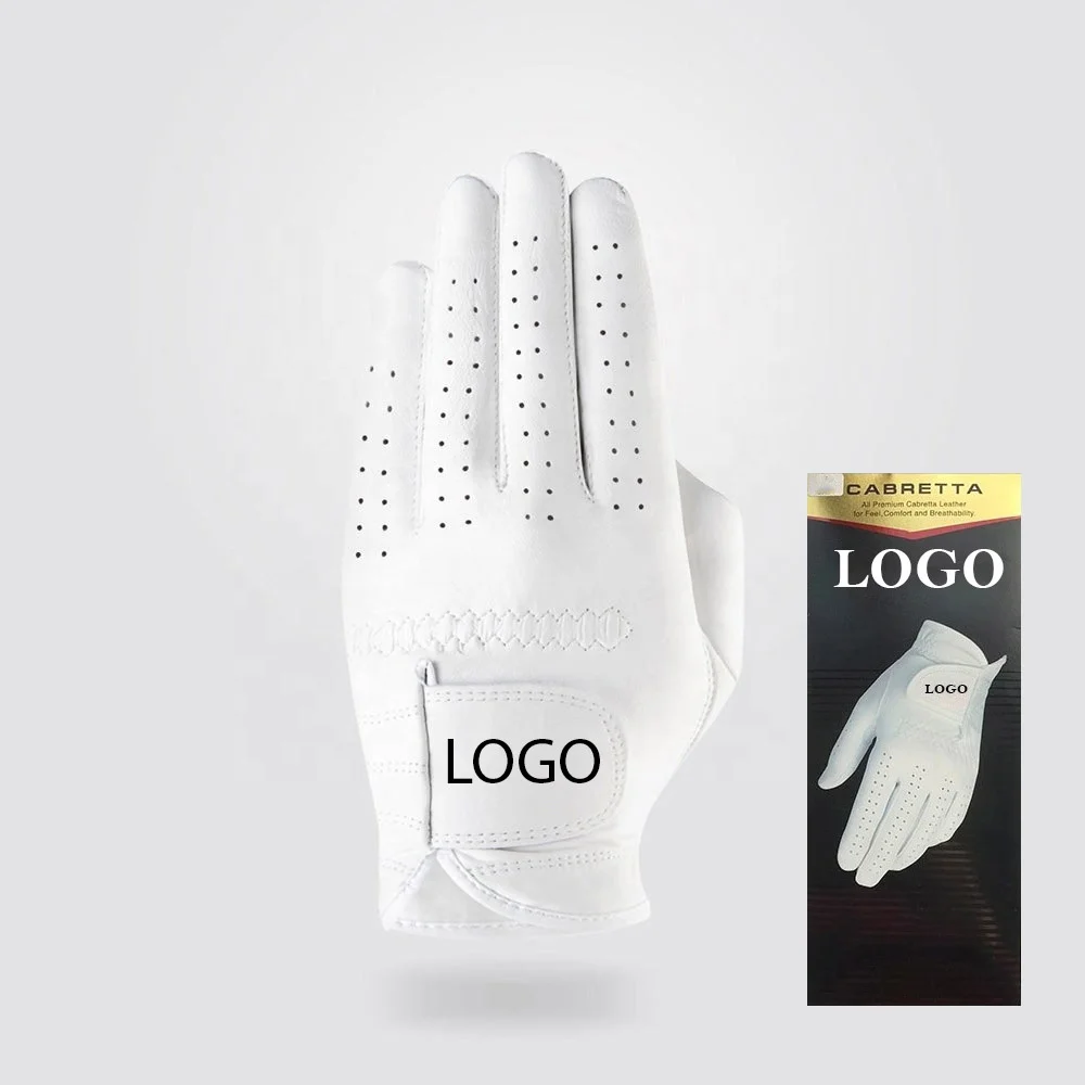 Golf Gloves Cabretta Leather Left Hand Hypertouch Plus Size Premium Tour Logo Printed 50Pcs For Men Women Left Hand By Canleo
