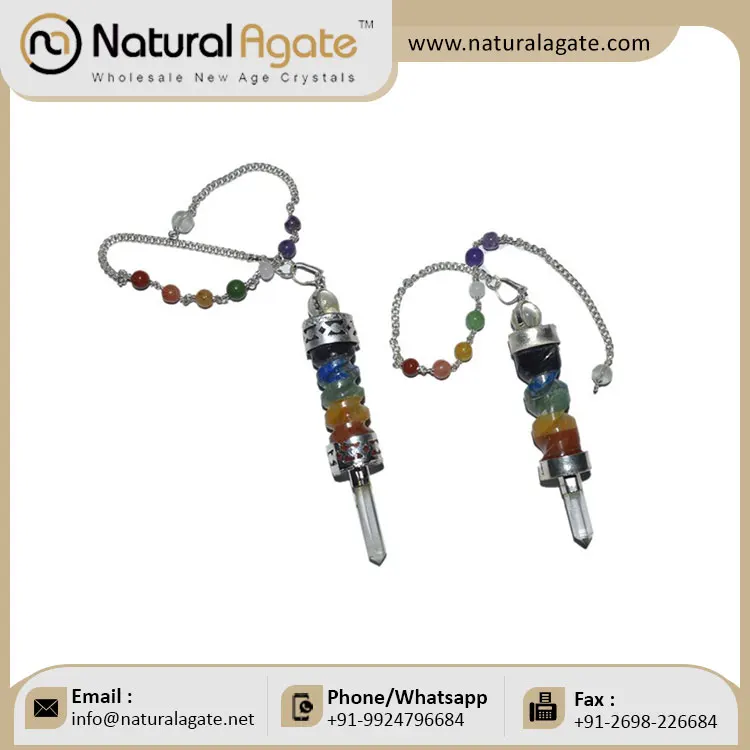 Wholesale Labradorite 12 Faceted Carved Crystal Pendulums Natural Stone Dowsing Tools with Chakra Healing Pattern Mascot Style