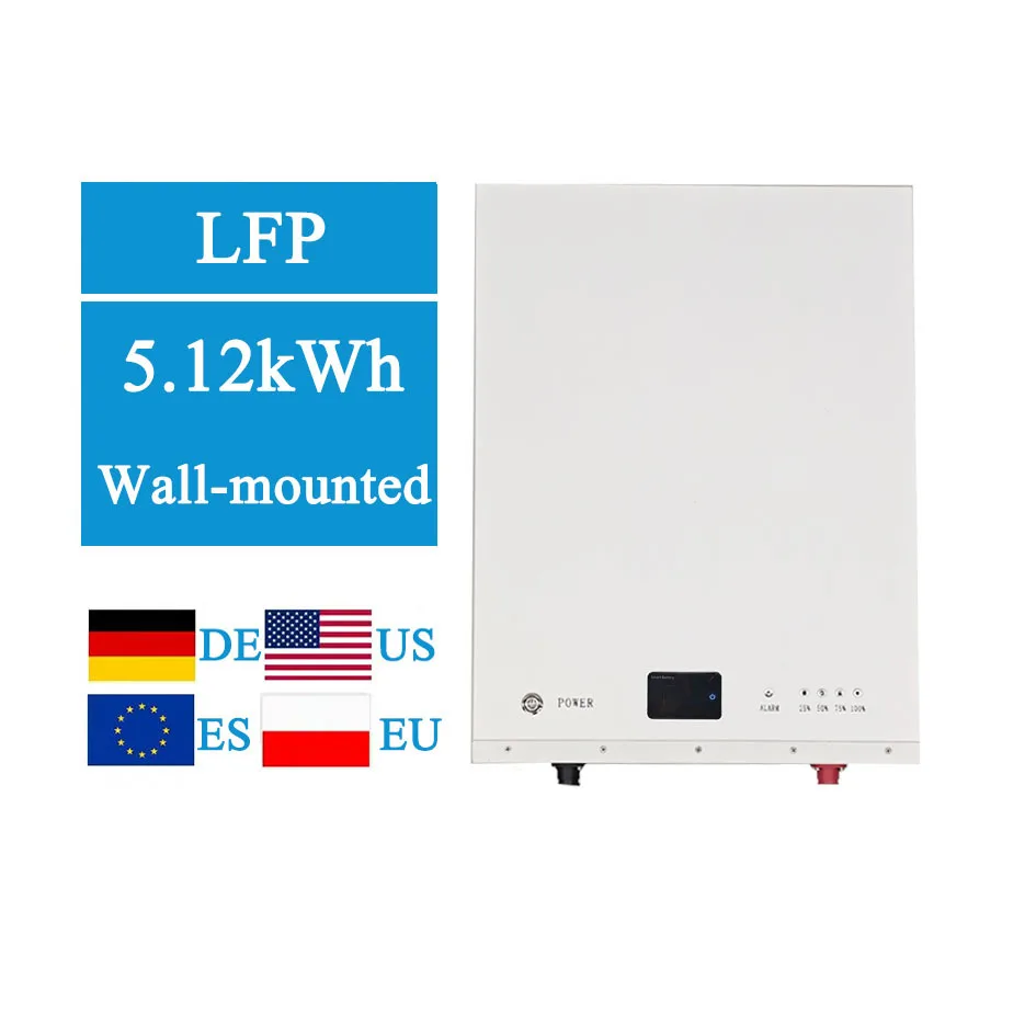 Lifepo4 Power Wall Mount 100ah  5kw 10kw 10kwh 20kw 51.2v 100 Ah 51.2 Volt Lithium Battery For Solar System