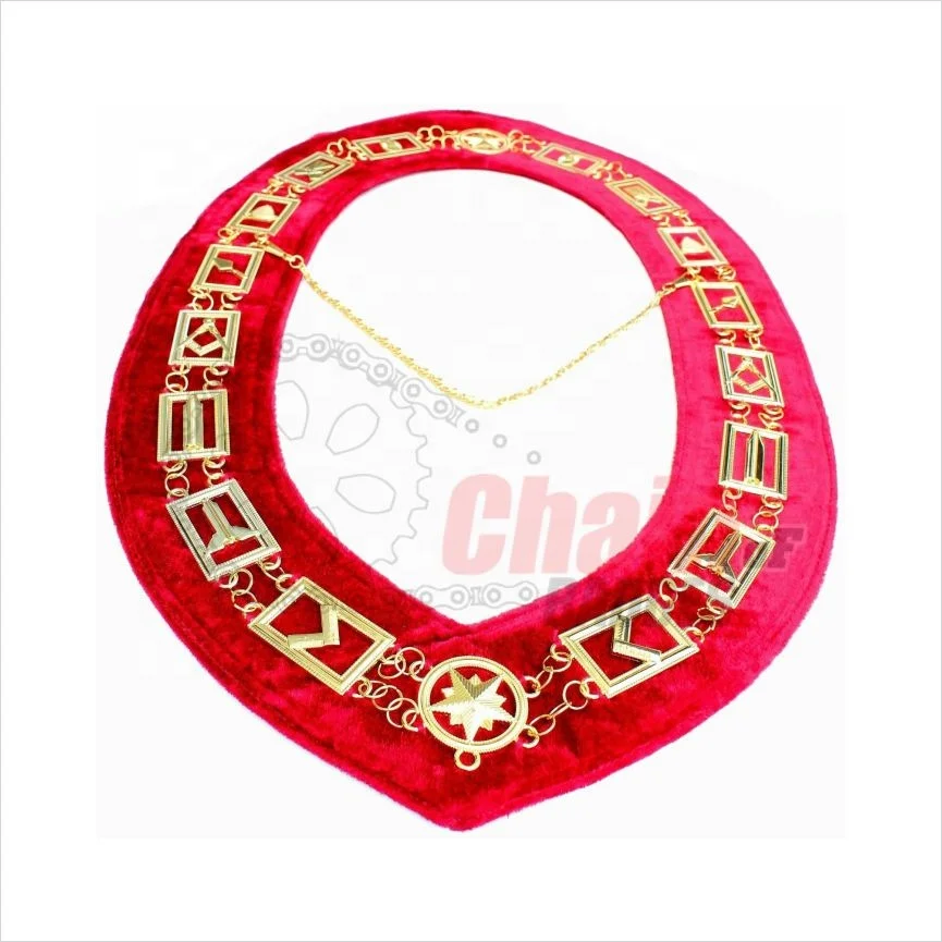2022 высококачественный ошейник-цепочка Freemason Золотые/серебряные цвета на заказ бархат согласно требованиям заказчика
