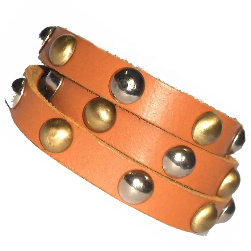 Trendy 3 Wraps Beaded Leather Bracelets for Children Topaz Lock Pattern with 2 Push Buttons for Size Adjustment Anniversaries