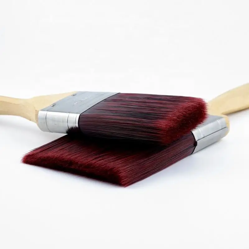 Synthetic Paint Brush Popular High Quality Painter Tools American Angle Short Red Wood Painting Tools