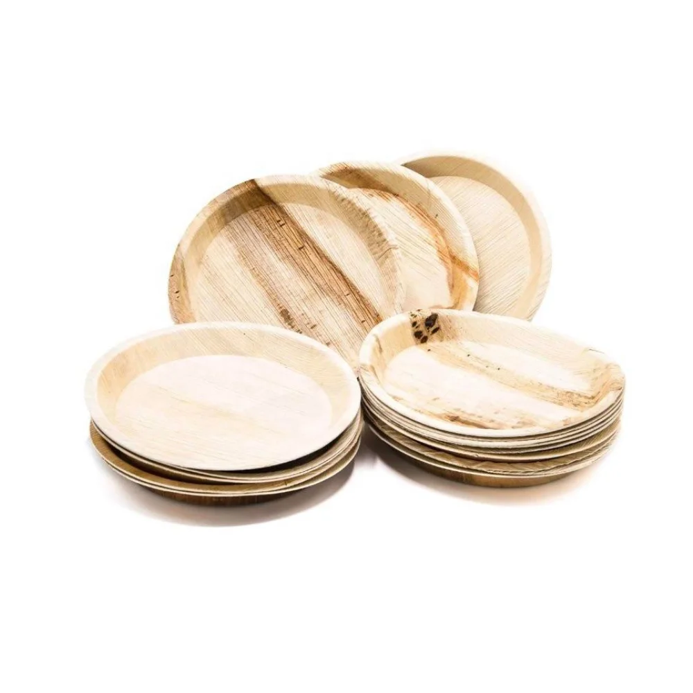 Cheap Wholesale Palm leaf Plates and bowls, Square, Round, Oval, Heartshape Disposable Palm leaf Plates,Eco-friendly Plates & Di
