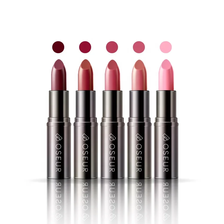 OEM Customize Multicolor Lipstick Pink Matte Makeup Lipstick Made in Taiwan