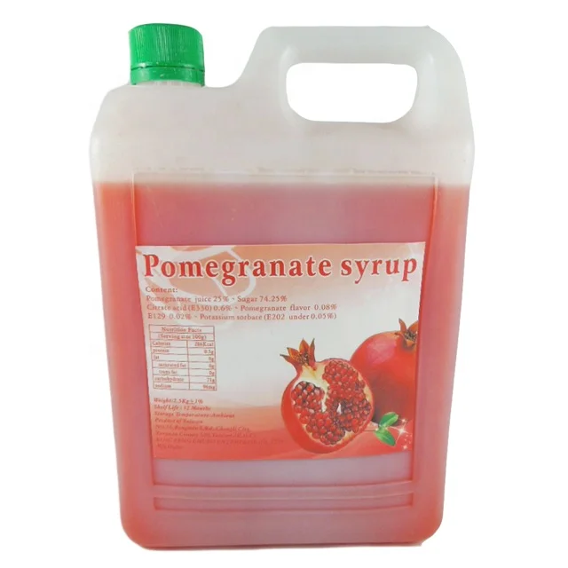 Pomegranate concentrated fruit syrup