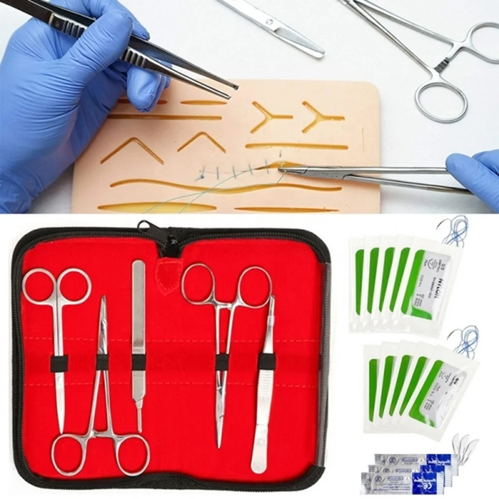High Quality Surgical-Suture-Practice-Kit-with-Large-Silicone-Suture-Pad