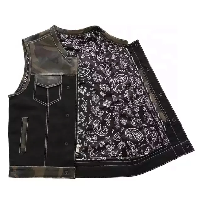 Кожаный жилет для езды на мотоцикле больших мальчиков индивидуальная одежда велосипеде водителей с внутренним карманом американский и Европейский кожаный