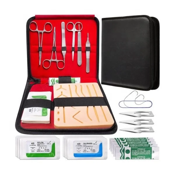High Quality Surgical-Suture-Practice-Kit-with-Large-Silicone-Suture-Pad