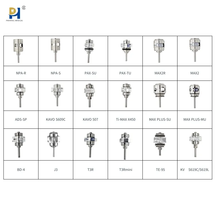 Hot Sale Dental Handpiece Turbine Air Rotor Cartridge Push Button with Metal Parts Dental Spare for Cartridges Rotors Turbines