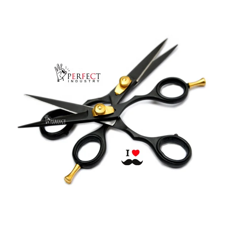 Titanium coated blue hair scissors / Professional Barber Scissors Hair Scissors for Men and Women / beard & mustache scissors