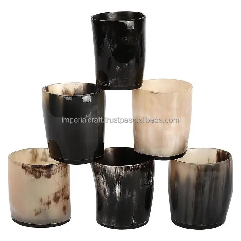hot selling buffalo horn cup new simple vodka shot cup beer mug viking horn cups glass