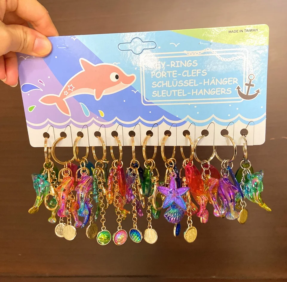 Dolphin Keychain 8 piece Colorful Keychain Sea Park Souvenir Wholesale Item