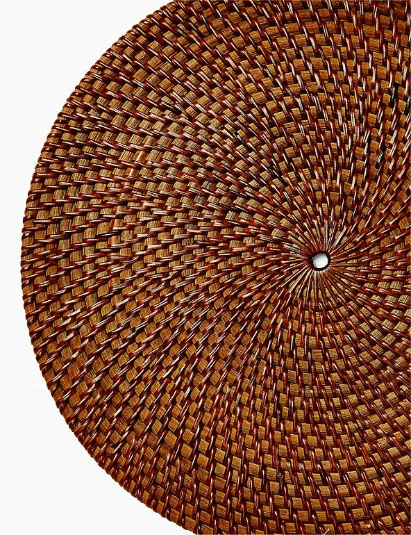 Vietnam factory high quality handmade Rattan Place Mats Non-slip Coaster Rattan colors,Black kitchen accessories handicraft