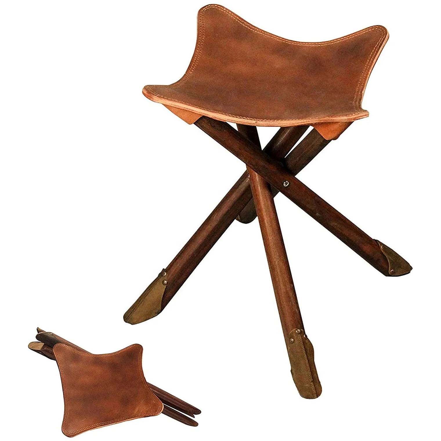 Custom Cheap Outdoor Portable Folding Wooden Stools Small Foldable Wooden Picnic Chair Folding Solid Wood Camping Stool