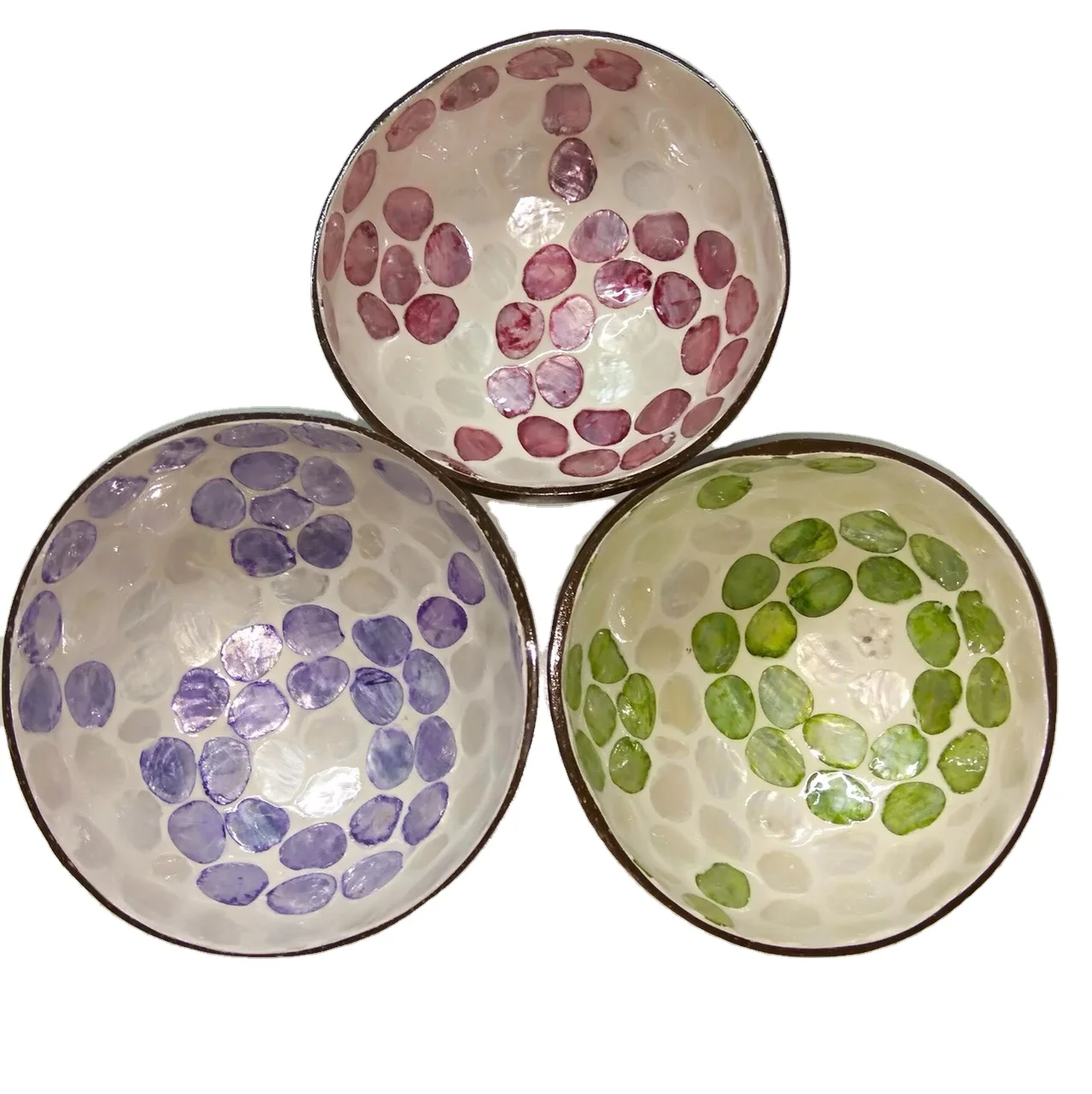 Вьетнамская цветная Кокосовая чаша, экологически чистый кокос/горячая распродажа, Кокосовая Лаковая чаша для продажи/лакированная Кокосовая посуда