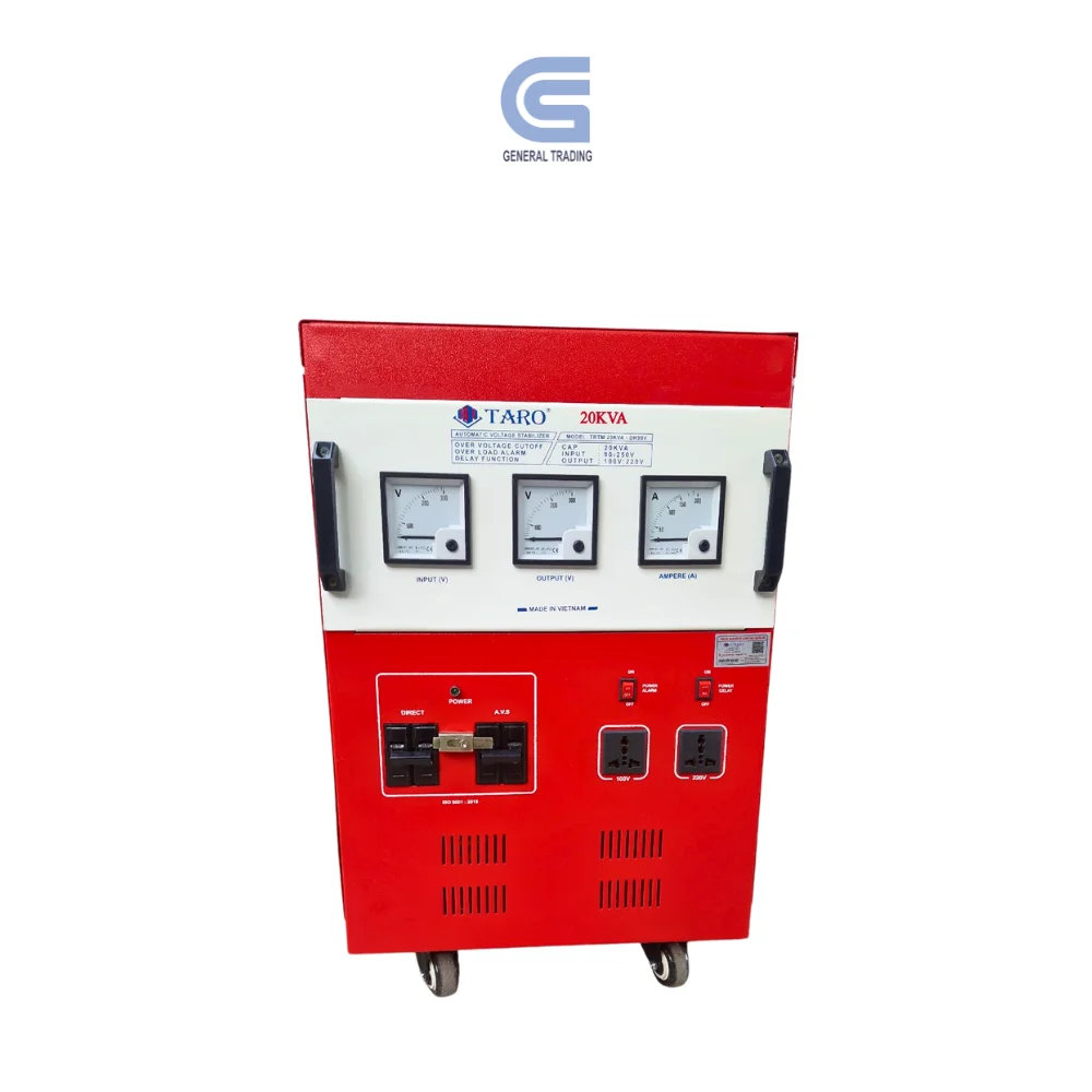 Voltage regulators 3KVA 50KVA  Single-Phase AC Current Voltage Regulator Stabilizer AVR SCR Servo Motor Copper Made Vietnam