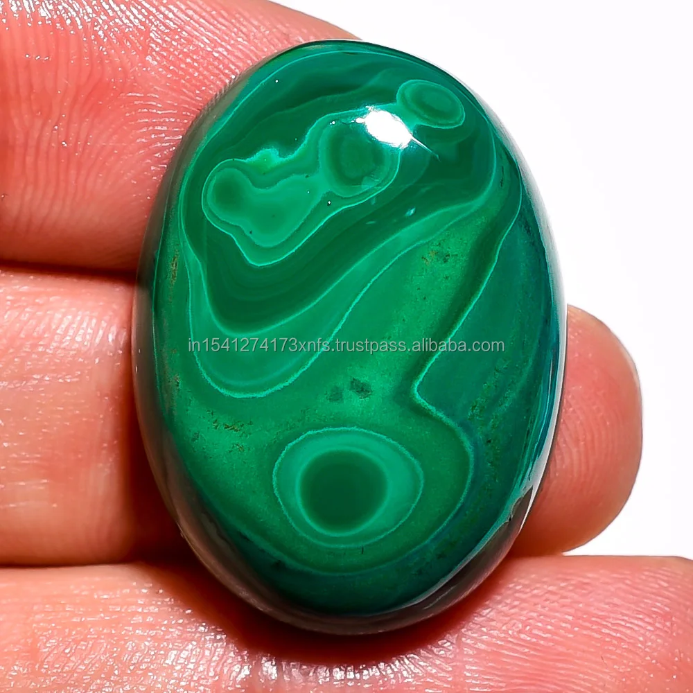 28x21x8 mm Green Malachite Oval Stone Cabochon Loose Gemstone Malachite DIY Jewelry Making Semi Precious Stone Green Malachite