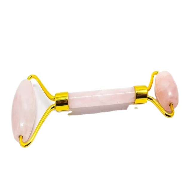 Best Quality Natural Rose Quartz Face Roller Jade Stone Massage Roller from India Factory Price Gemstone Roller