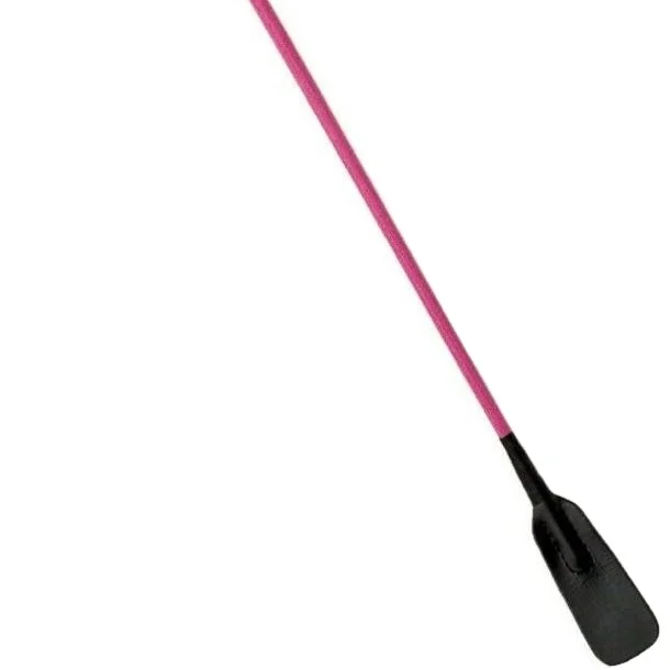 Horse Whip Pink Riding Crop Comfortable Leather Handle, Equestrian Equipment