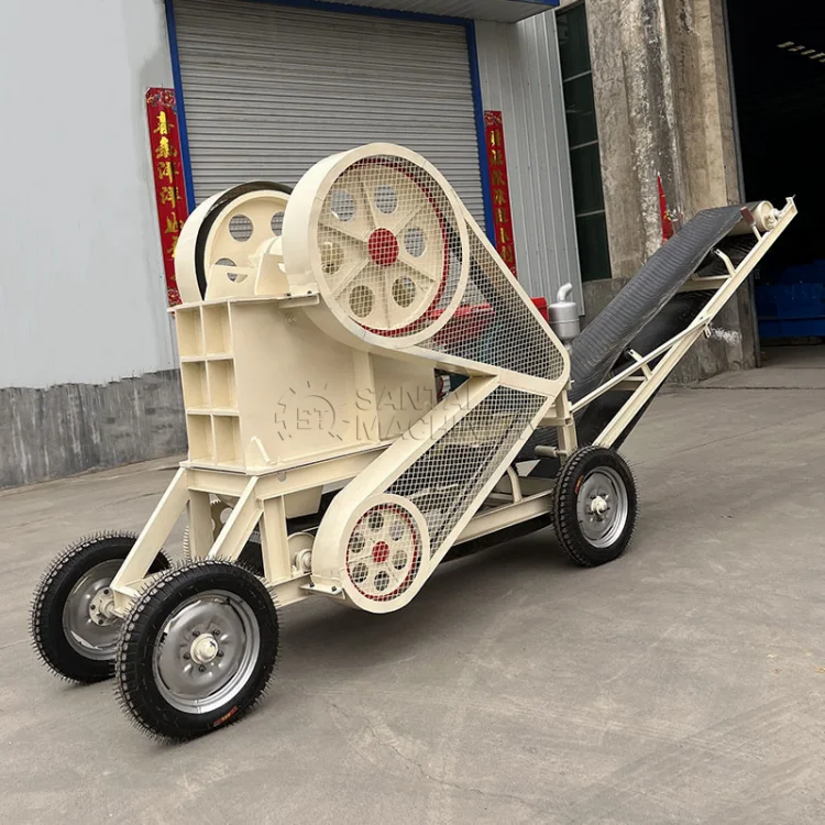2024 New Product Mobile Jaw Crusher With Feeder And Conveyor