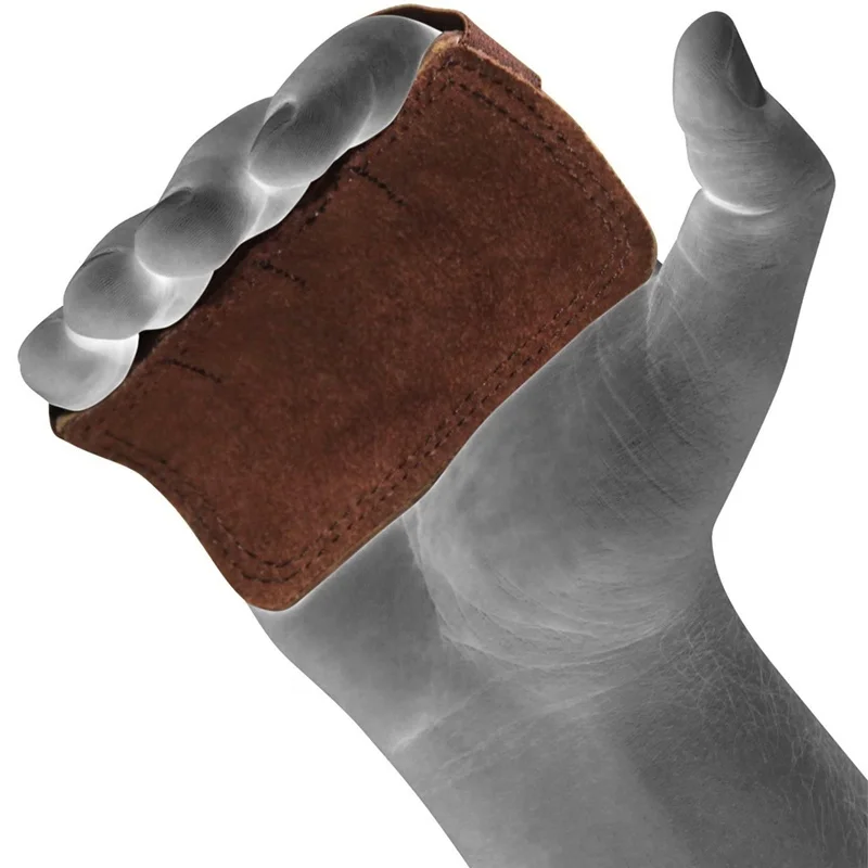 2024 New Design Custom Made Pull Ups Palm Grip Gym Fitness Unisex Workout Chiba Grip Pad Natural Leather Hand Grips Pads For gym