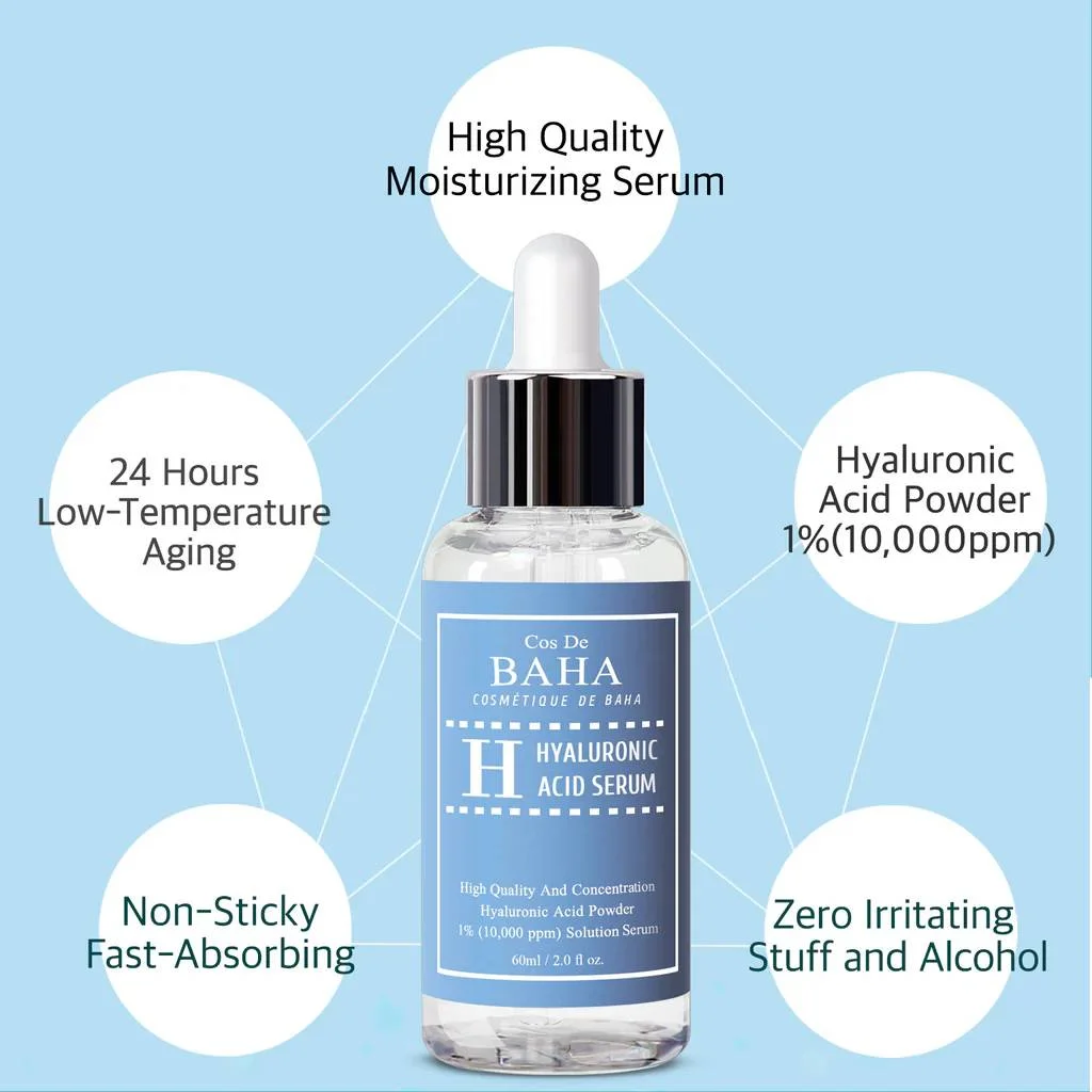 Cos De BAHA Pure Hyaluronic Acid Serum 30ml (H) Intense Hydration  Korea skincare for wholesale only