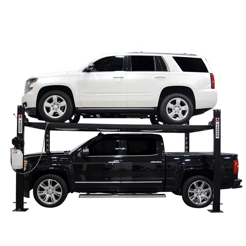 Hot selling hydraulic four post car parking lift simple vertical car stacker parking system