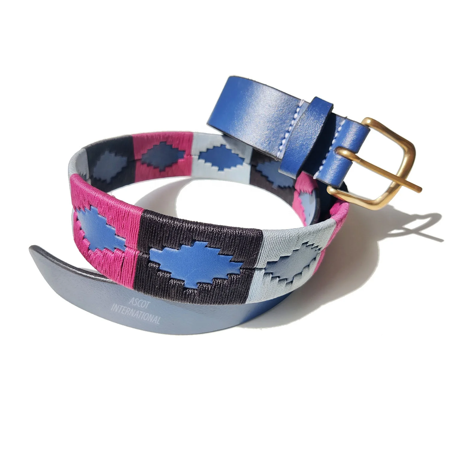 Fashion accessories Polo Horse riding Belt in leather for men with steel buckle wholesale equestrian