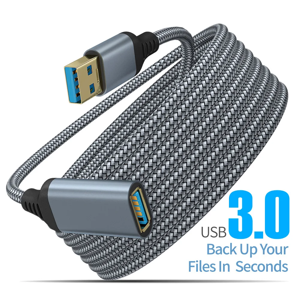 USB Extender Cord  Factory custom USB 3.0 Extension Cable with 5gbps Data Transfer for computer HDD camera printer