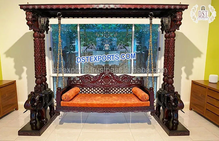 Give A Perfect Traditional Look To Your Home With Wooden Swings/Jhula Wooden Swings Indoor Jhoola Customized Jhula Manufacturer