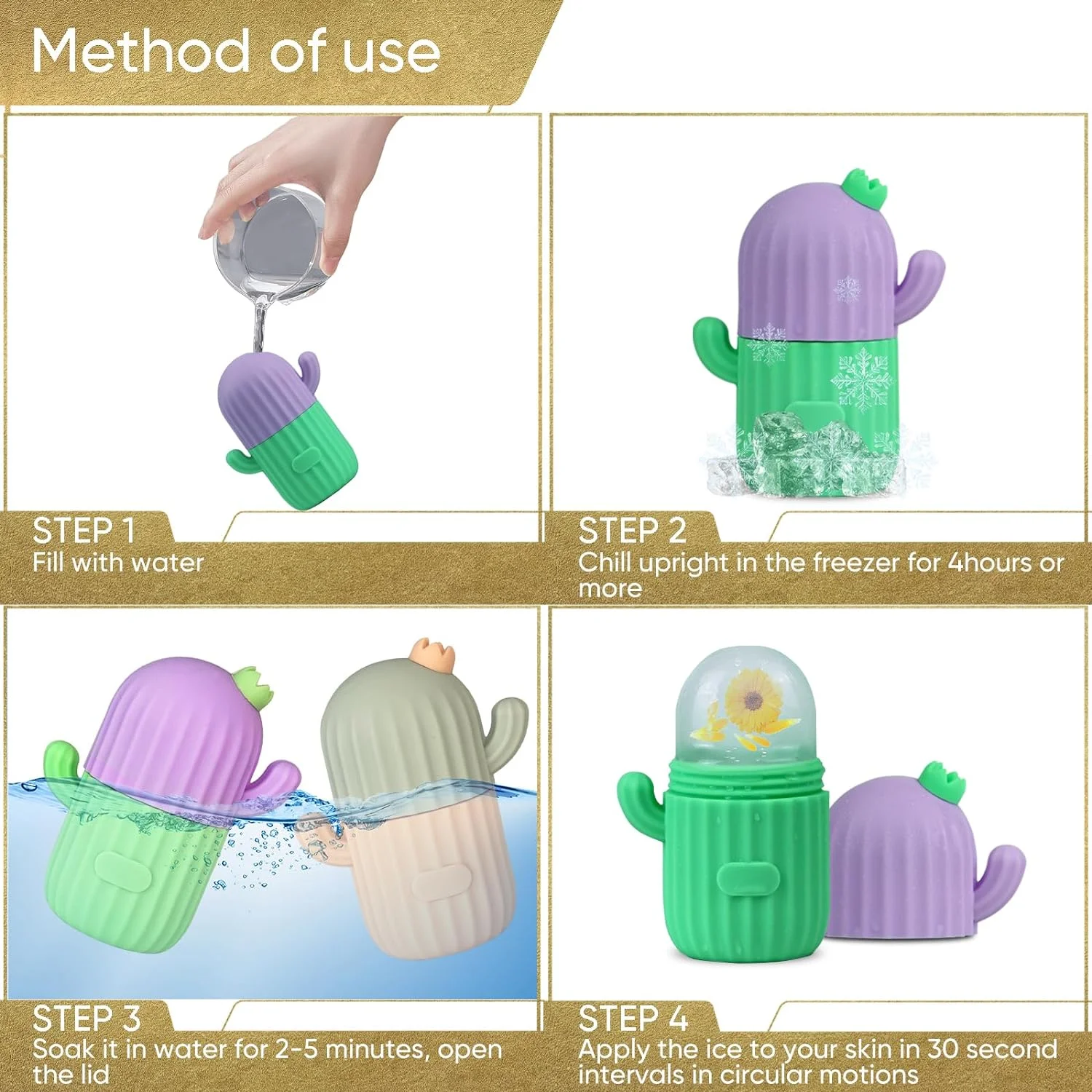 Ice Face Roller, Ice Roller for Face and Eyes, Ice Facial Cube, Silicone Ice Mold Beauty, Skin Care Tools, Face Massage Tool