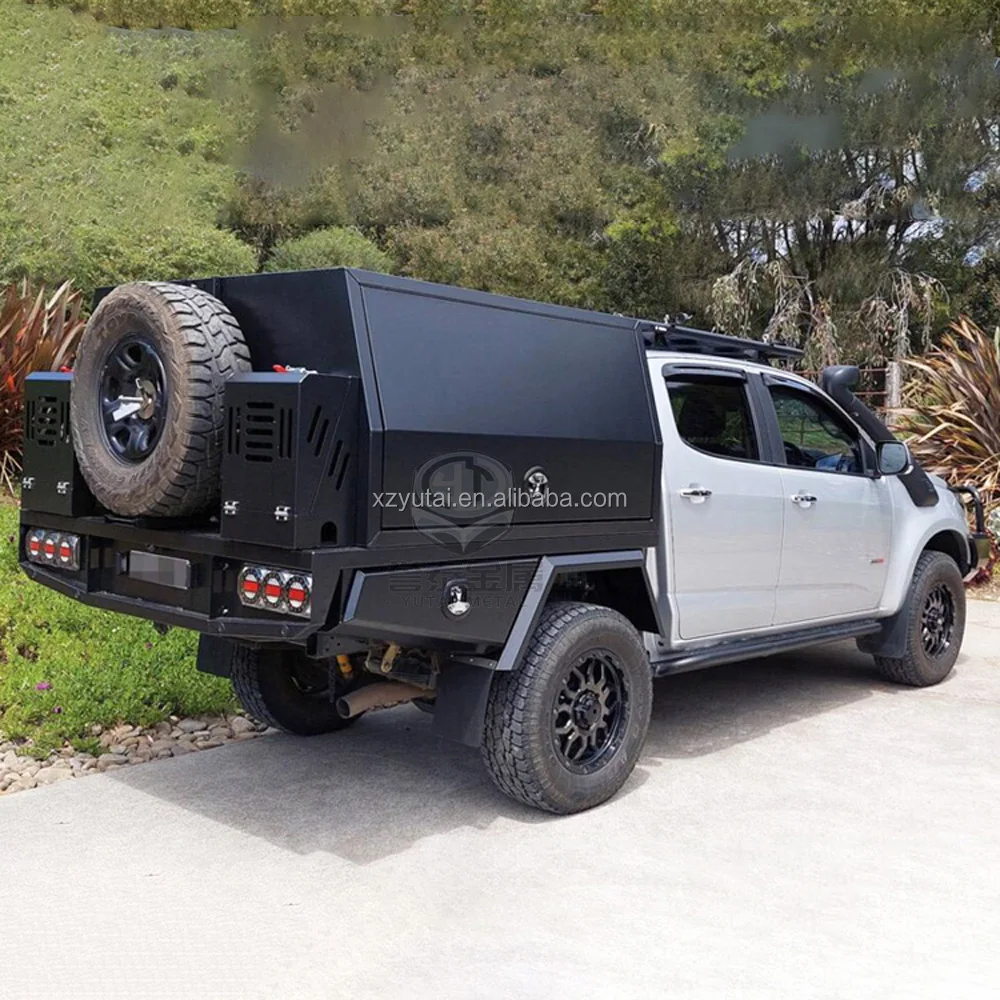 Custom double cab ute tray and canopy pickup truck aluminum ute canopy camper for 4x4 pickup