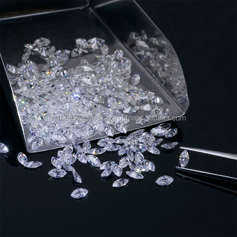 Custom size  White DEF Color Vvs marquise Cut Stone Small Lab Grown Diamond Loose Gemstone For Jewelry Making Stone fancy stone