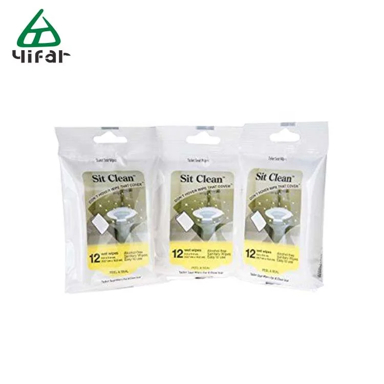 Hygienic Wipes Adults Safe for Skin Convenient Resealable Bag Flushable Toilet Seat Cleaning Wet Wipes