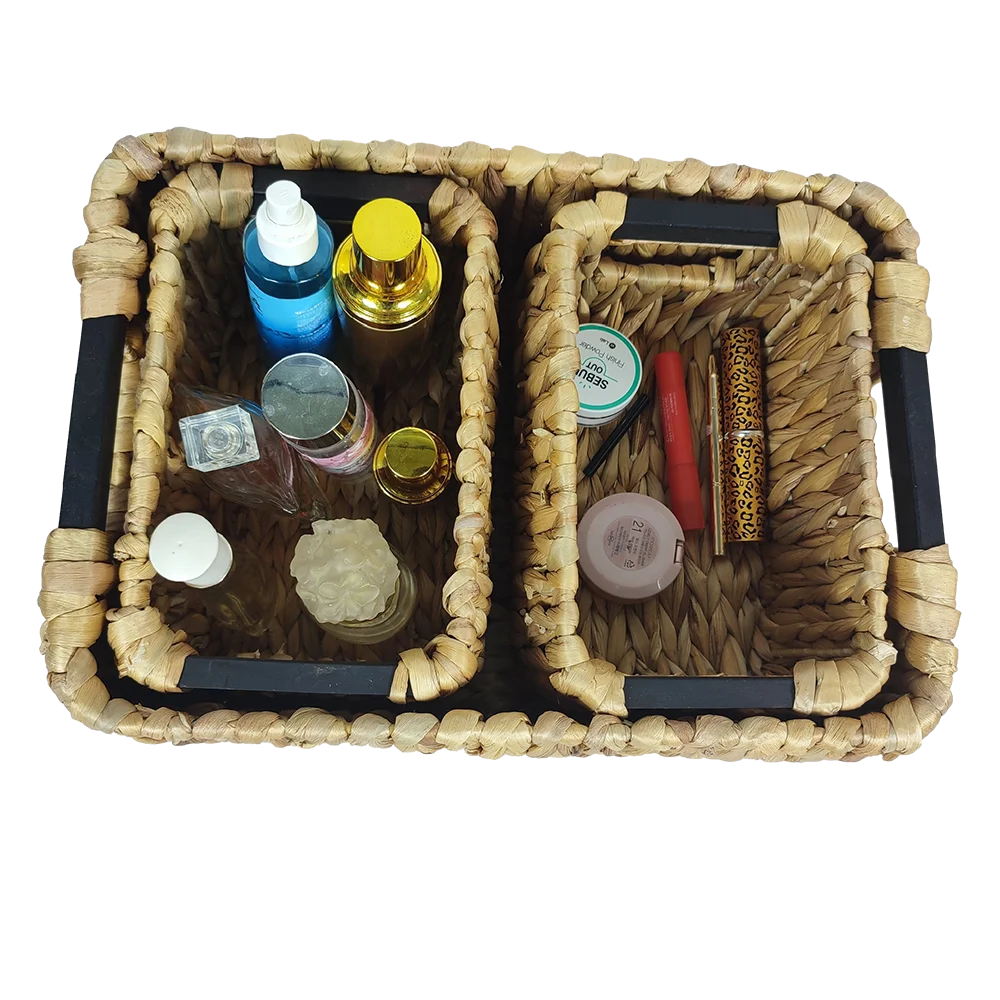 Высококачественная корзина для гиацинтов с черной деревянной ручкой ручной работы корзины от вьетнамского производителя