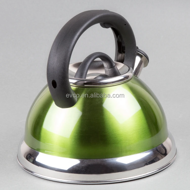 Alexa 3.0 Qt. Stainless Steel Tea Pot in Chartreuse Color