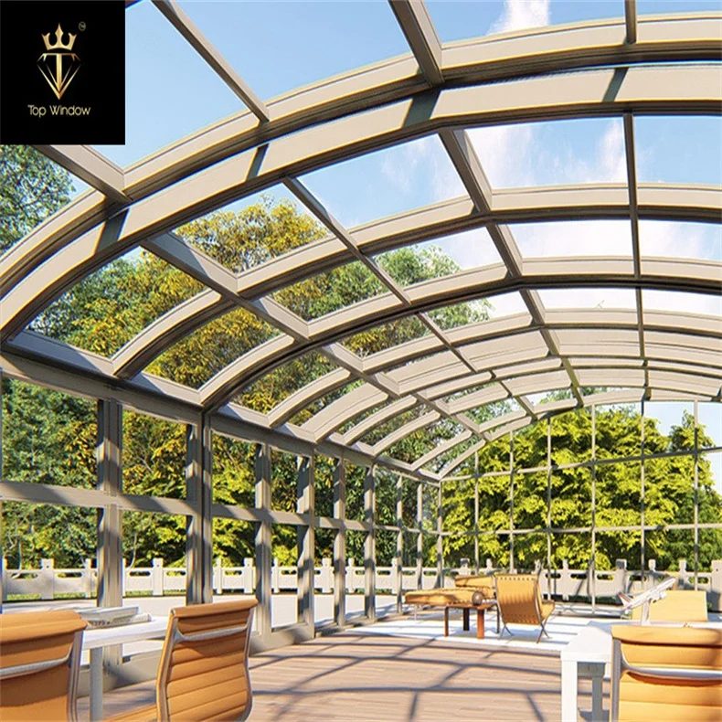 Retractable Tempered Glass Roof Infinity Pool Automatic Motorized Retractable Glass System Enclosures Retractable Sun Roof